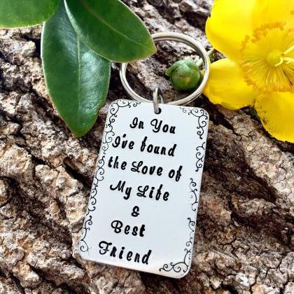 Hand Stamped Keyring, Gift For The Groom, From The..