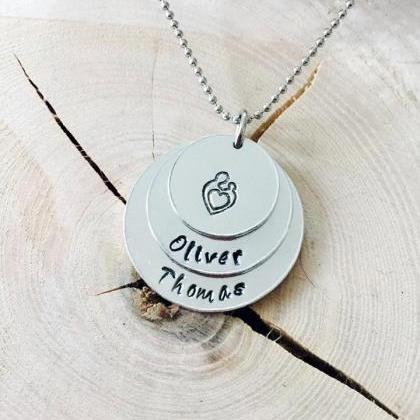 Kids Name Necklace, Mom Necklace, P..