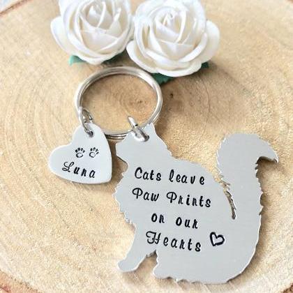 Cat Keychain, cat lover gift, cat g..