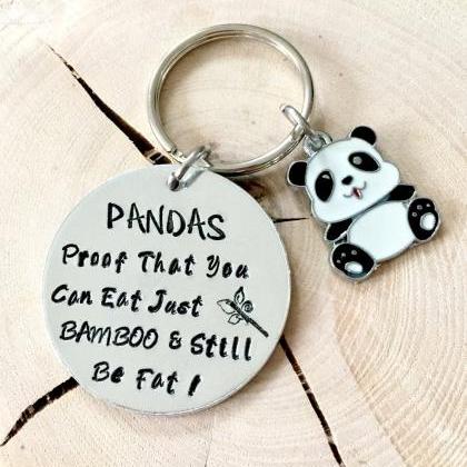 Panda Keyring, Gift for a Panda lov..