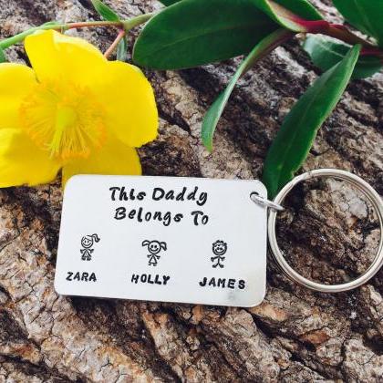 This Daddy belongs to, Hand stamped..