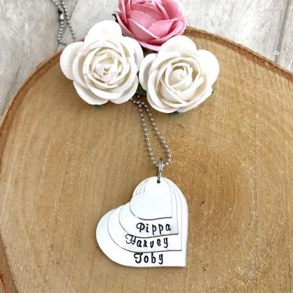 Kids Name Necklace, Mom Necklace, Mothers Day..