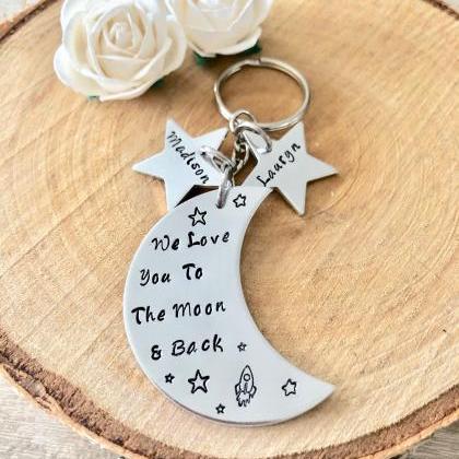 I Love You, To The Moon, Mom Gift, Dad Gift, From..