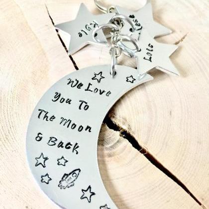 I Love You, To The Moon, Mom Gift, Dad Gift, From..
