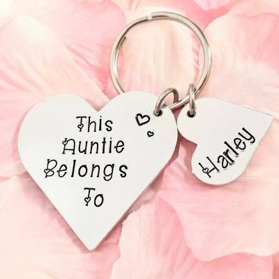 This Auntie Belongs To, Personalised Gift, Gift For Her, Gift For Auntie, from the kids, Aunt Gift, Auntie Gift, Hand stamped Gift, Aunt