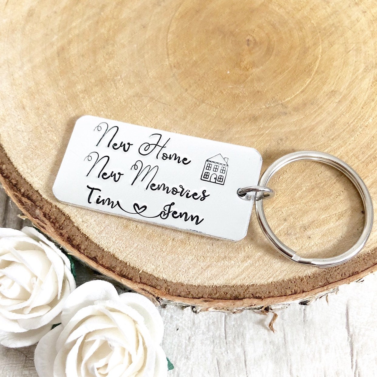 New Home, New Home Gift, New House, Personalised Keyring, First Home, New House Gift, Personalsied Home, Our First Home Gift,
