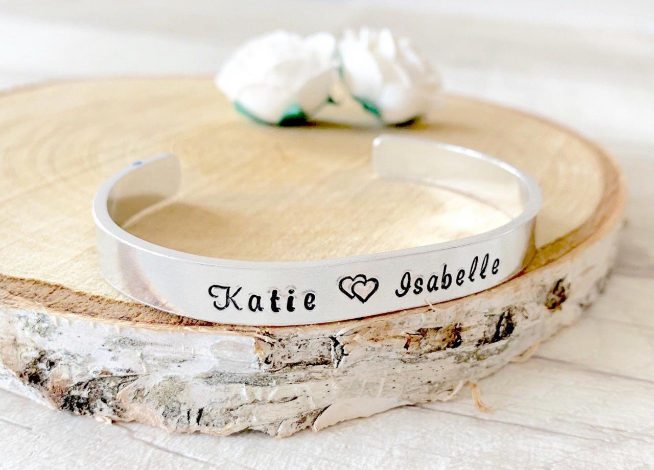 Handstamped Cuff Bracelet, Personalised Bracelet, Personalised Cuff, Bangle, Gift For Her, Gift for Mum, Unique Gift, Mothers Day, Stocking