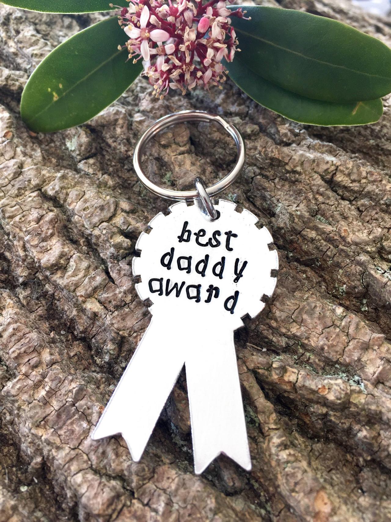 Daddy Award, Fathers Day Gift, Daddy Gift, Gift For Him, Gift For Daddy, Daddy, Fathers Day, Personalised Keyring, Hand Stamped,