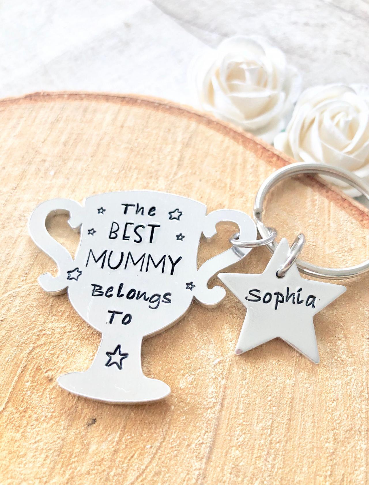 Best Mummy, Mummy Gift, Gift For Mommy, Keyring, Hand Stamped, Personalised, Mother, Mum, Mothers Day,