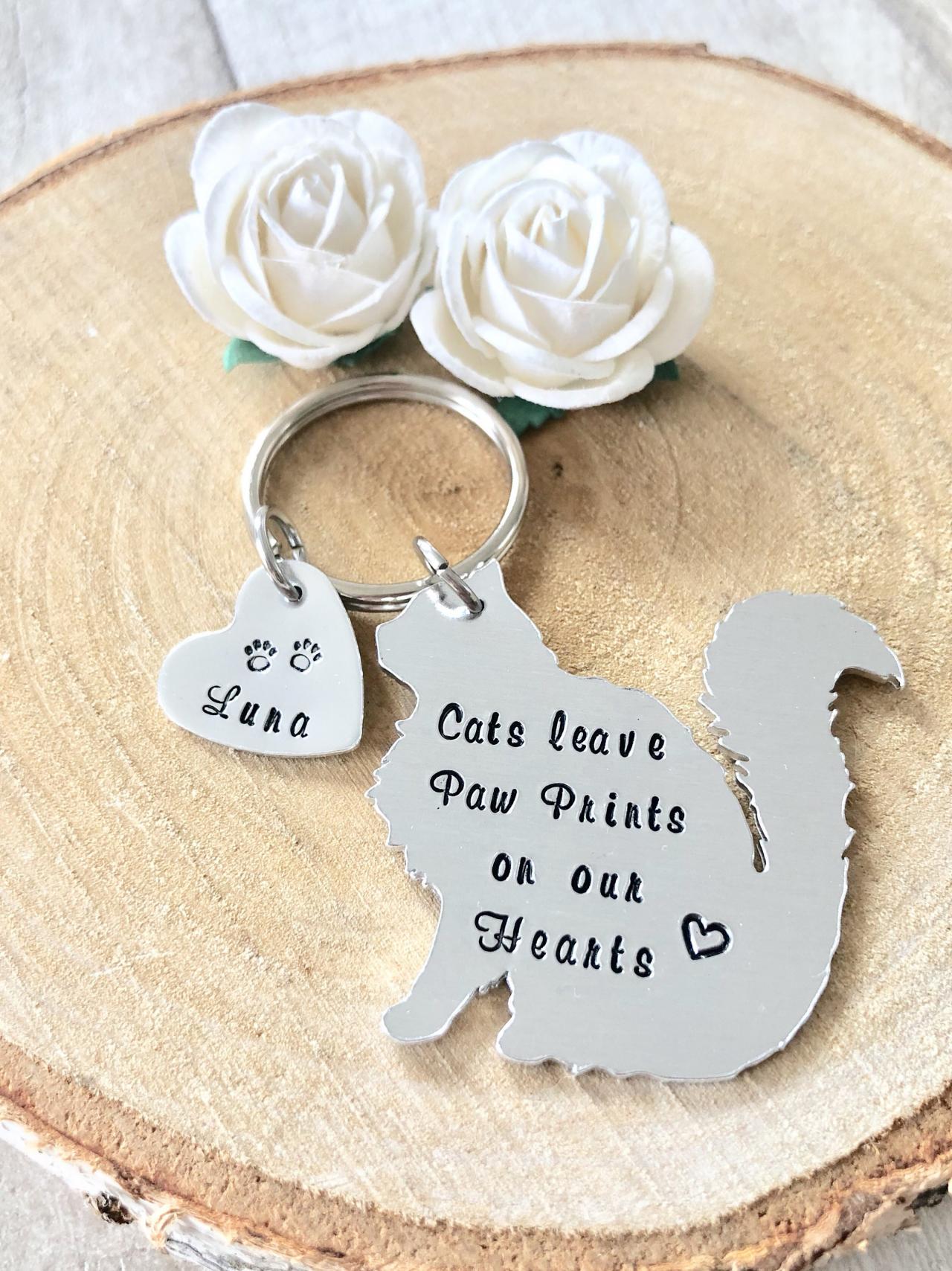 Cat Keychain, cat lover gift, cat gift, crazy cat lady, cat mom, personalized cat, cat lady, cat jewelry, pet lover, custom pet, cat loss