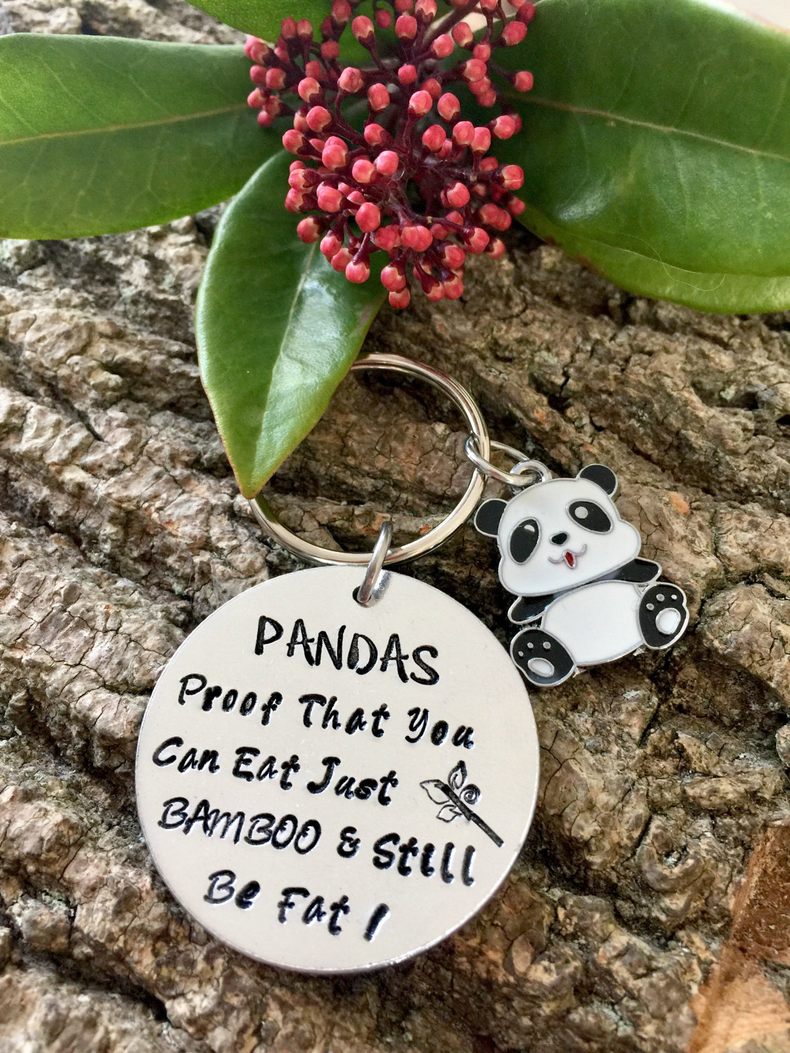 Panda Keyring, Gift for a Panda lover, Gift For Her, Funny Gift, Joke Gift, Weight, Personalised Keyring, Panda Gift, Panda Lover, Stocking,