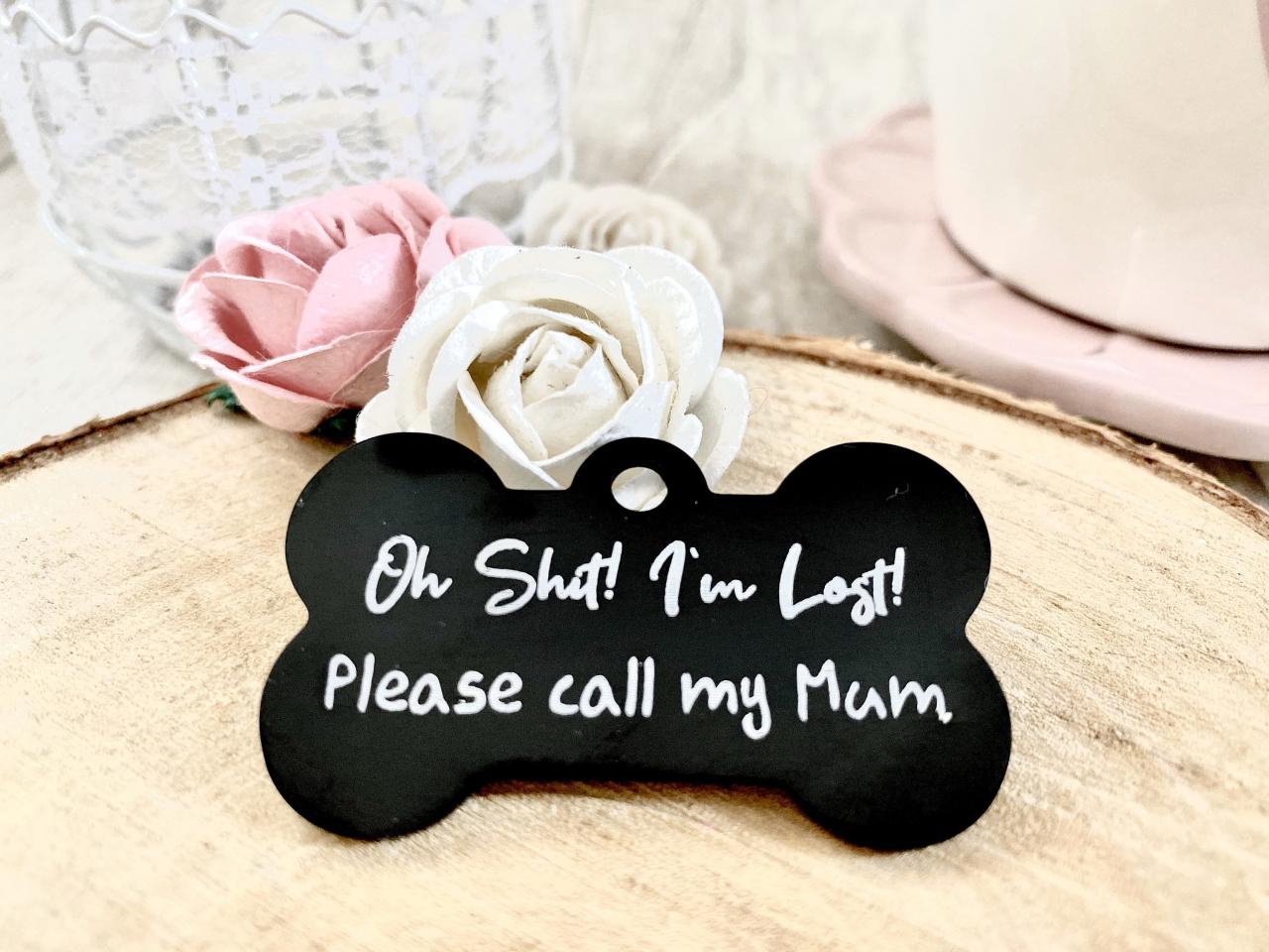 Personalised Dog Tag, Pet ID, Bone Tag, Bone ID, Funny Pet Tag, Collar Accessory, Chipped Dog Tag, Engraved Pet Identification, Dog Collar