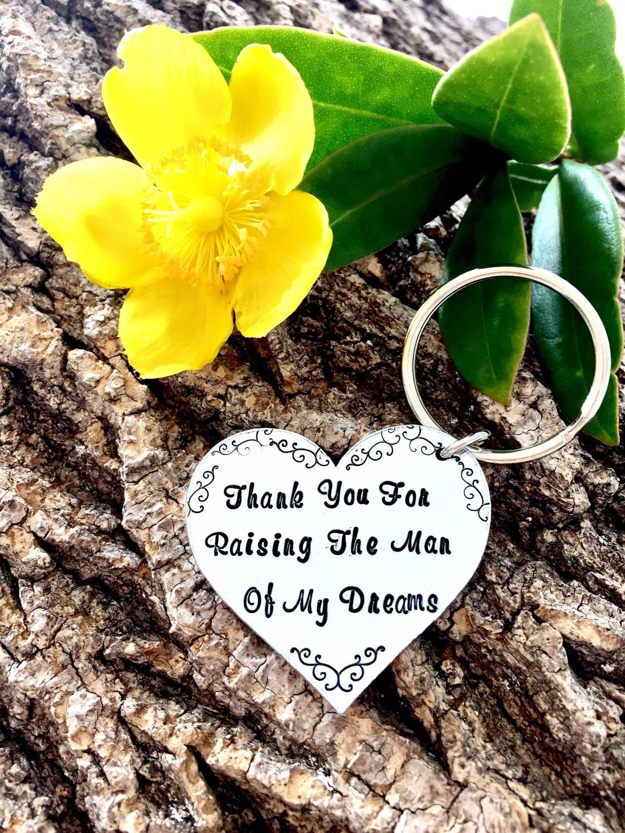 Thank You Gift, Mother Of The Groom, Mother In Law Gift, Wedding Party Gift, Wedding Gift, Gift For Her, Man Of My Dreams, Hand Stamped