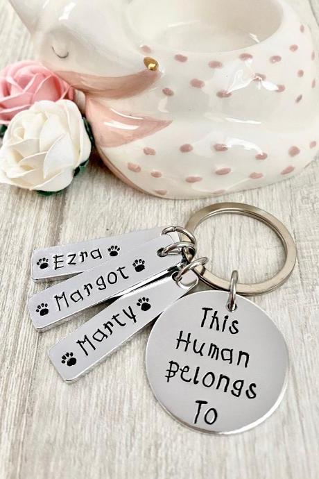 This Human Belongs To - Cat Mum - Dog Mum, Animal Lover - Pet Owner - Mother's Day - Fathers Day - From the Cat Dog Pet Gift