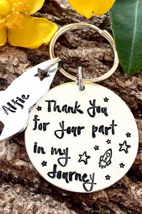 Teacher Gift, Childminder Gift, Nursery Gift, Thank you gift, My Journey, Leaving Gift, End of Term Gift, Personalised Keyring, Grandparent