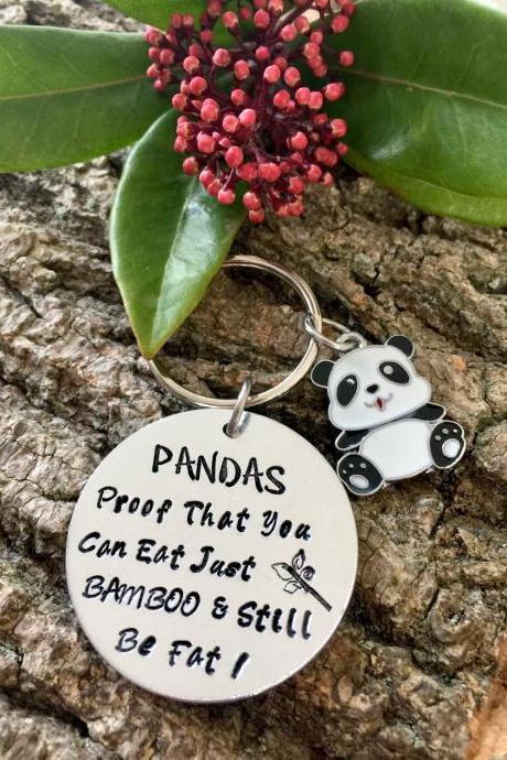 Panda Keyring, Gift for a Panda lover, Gift For Her, Funny Gift, Joke Gift, Weight, Personalised Keyring, Panda Gift, Panda Lover, Stocking,
