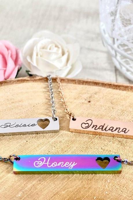 Name Necklace, Mothers Day Gift, Personalised Necklace, Custom Necklace, Necklace For Mom, Gift For Mum, Gift For Mom, Mum Gift, Rainbow