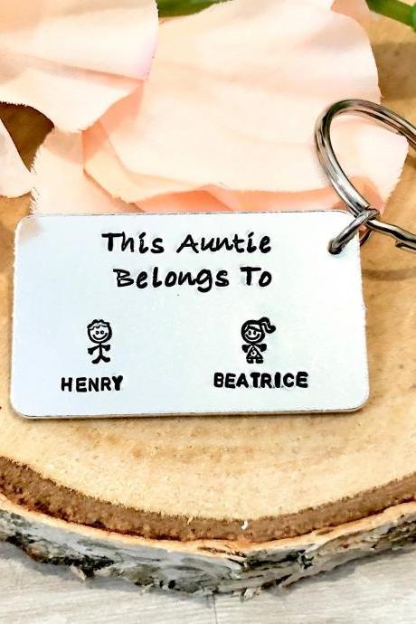 This Auntie belongs to, Mothers Day, For Her, Baby Announcement, Personalised Gift For Her, Hand Stamped, Auntie Gift, Aunt Gift,