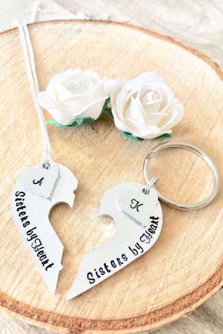 Sisters by Heart, Best Friend Gift, Friend Gift, Best Friend Birthday, Friendship Gift, Long Distance Friendship, Leaving Gift, Personalized